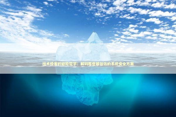 技术极客的避险哲学：解码那些被低估的系统安全方案