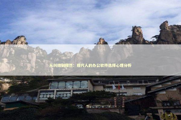 从纠结到释然：现代人的办公软件选择心理分析